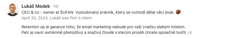 Hodnocení spolupráce od ŠUFANu