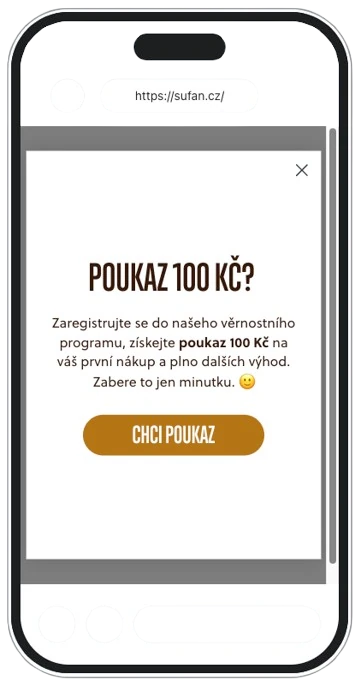 Před úpravou: poukaz až po registraci do věrnostního programu